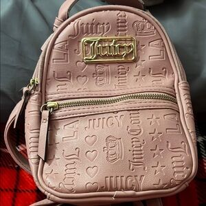 Juicy Couture Pink Embossed Mini Backpack